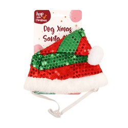 Dog Xmas Santa Hat 16x18cm