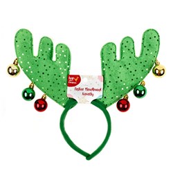 Xmas Reindeer Headband w Baubles