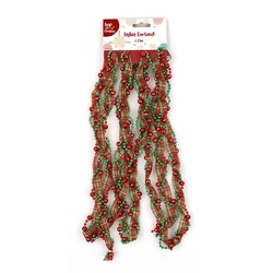 Garland Xmas w Beads 2.74m