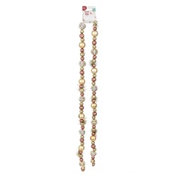 Garland Xmas w Bauble 1.8cm Asst Cols