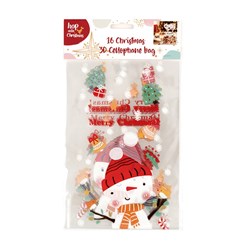 Candy Bag Xmas 16pk 16x24cm Asst Designs