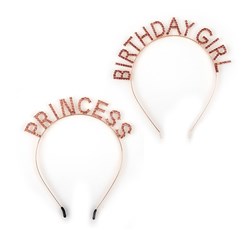 Kids Club Hair Headband Metal 2 Asst Birthday Girl/Princess