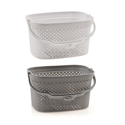 PP Basket w Handle 23.5x17x12.7cm