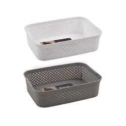 PP Basket Asst Cols 24.5x17.5x6.5cm