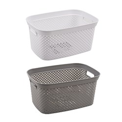 PP Basket Asst Cols 35x24.2x17cm