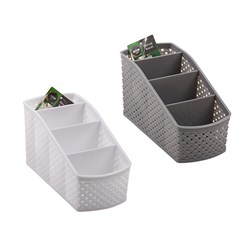 PP Basket w Section Asst Cols 19.5x9.5x10.5cm