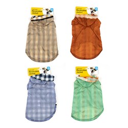 Dog Jacket Lightweight XS Reversible 4 Asstd Colours