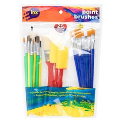Brushes Paint 25Pc Set Asstd Sizes