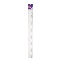 Ruler 40cm Plastic Clear Metric