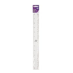 Ruler 30cm Plastic Clear