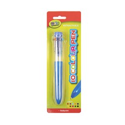 Pen Ballpoint Retractable Multi Colours 10 in One