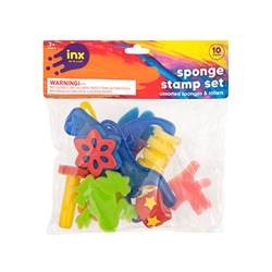 Art Set 10pc w Sponges/Stamps/ Rollers/Blocks