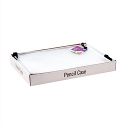 Pencil Case 1 Zip Mesh Clear 345x240mm in SRT