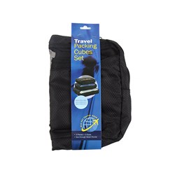 Travel Packing Cubes Set 3Pc w Clip Strip