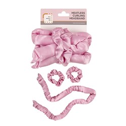 Hair Styling Heatless Curls Set Tong w 2 Scrunchies