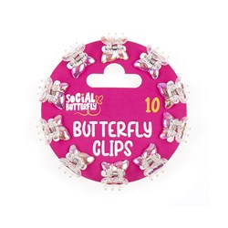 Hair Clips Small 10pk Butterfly