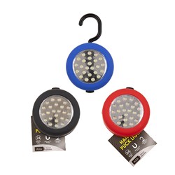 Torch Work Light LED Round 3 Asst Cols