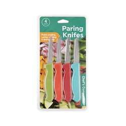 Knife Paring 4pk Asstd Colours