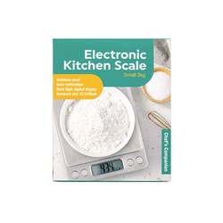 Kitchen Scale Electronic Small Stainless Steel 12.3x10x1.8cm