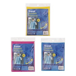 Raincoat Hooded Childrens EVA 1Pk 3 Asstd Col 85x55cm