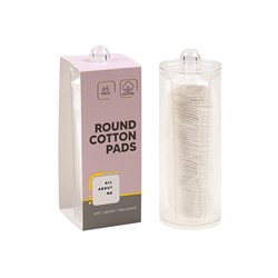 Cotton Pads Round w Container 65pk