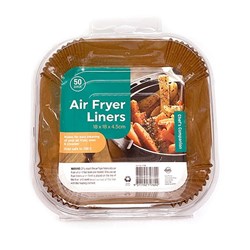 Liners Square Air Fryer 50pk 18x18x4.5cm