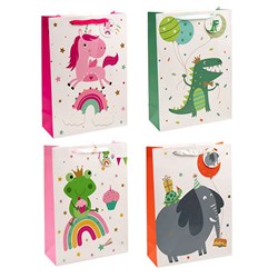 Gift Bag 210gsm Animal w Euro Hook XL 300x420x120mm