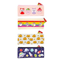 Pencil Case 1 Zip EVA 330x130mm 4 Asstd Cute In SRT