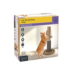 Cat Scratch Tree Jute w Rubber Brush W29xD29xH53.5cm