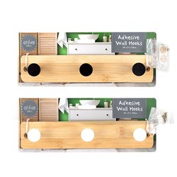 Hook Wall 24x5x3.8cm 2 Asst w 3M Glue Pad