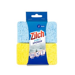 Sponge 3in1 2pk 2 Asst Cols