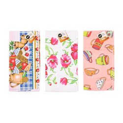 Tea Towel 3 Asst Cols 40x60cm