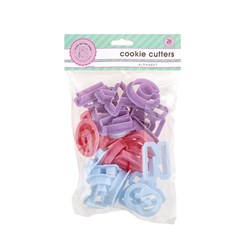 Cookie Pastry Cutters Alphabet Plastic 26pk