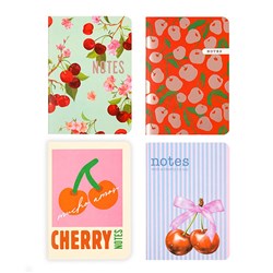 Notebook Card Cover Stitched 4 Asstd Des A6 96pg