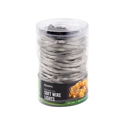Light String 9.9m PVC Soft Wire 100L Warm White 8F Solar