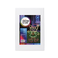 Elf Christmas Rope Light 204L Red Green Yellow H71cm LV