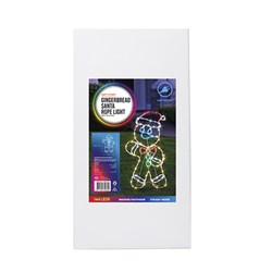 Gingerbread Santa Rope Light 144L Multicolour H74cm LV