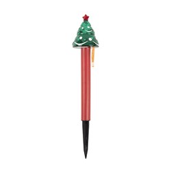 Stake Light Xmas Tree Solar H22cm x 5cm Pk1