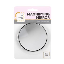 Mirror Round Magnifying 10x w Suction Cups Dia 8.8cm