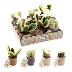 Plush Decorative Flower Pot 15cm Asst Designs