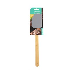 Silicone Scraper w Bamboo Handle 32cm