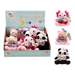 Kids Club Plush w Scrunch Bunch w Clip On Asst Designs