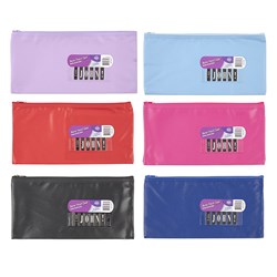 Pencil Case Name 1 Zip PVC 330x165mm Asstd Cols w SRT