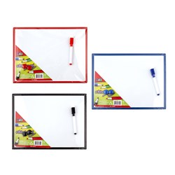 Whiteboard Magnetic 290x220mm w Marker and 2 Magnets
