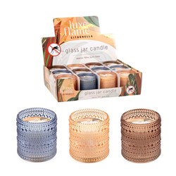 Candle Citronella in Glass 7.3x8cm 10hrs