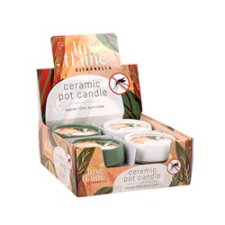 Candle Citronella in Ceramic Pot 12x4.5cm 12hrs