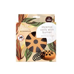 Candle Citronella Coils 6pk in Ceramic Pot 15x5cm