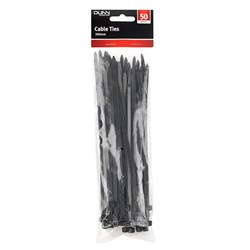 Cable Ties Black 50Pk 200x4.8mm