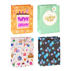 Gift Bag Happy Birthday Foil S 210gsm 4 Asst