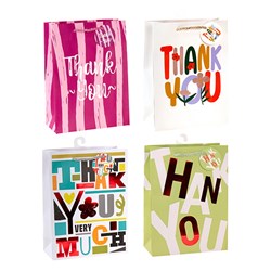 Gift Bag Thank You Foil S 210gsm 4 Asst